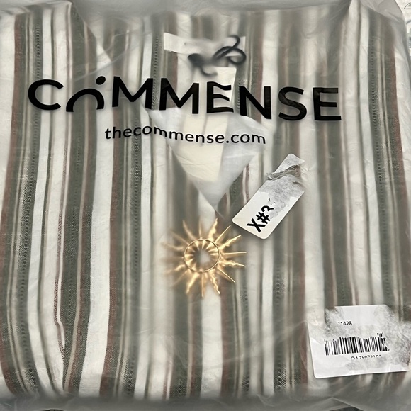 Commense Linen/Cotton Striped Vest & Mid-Waist Striped Wide-Leg Pants Set - Picture 10 of 16